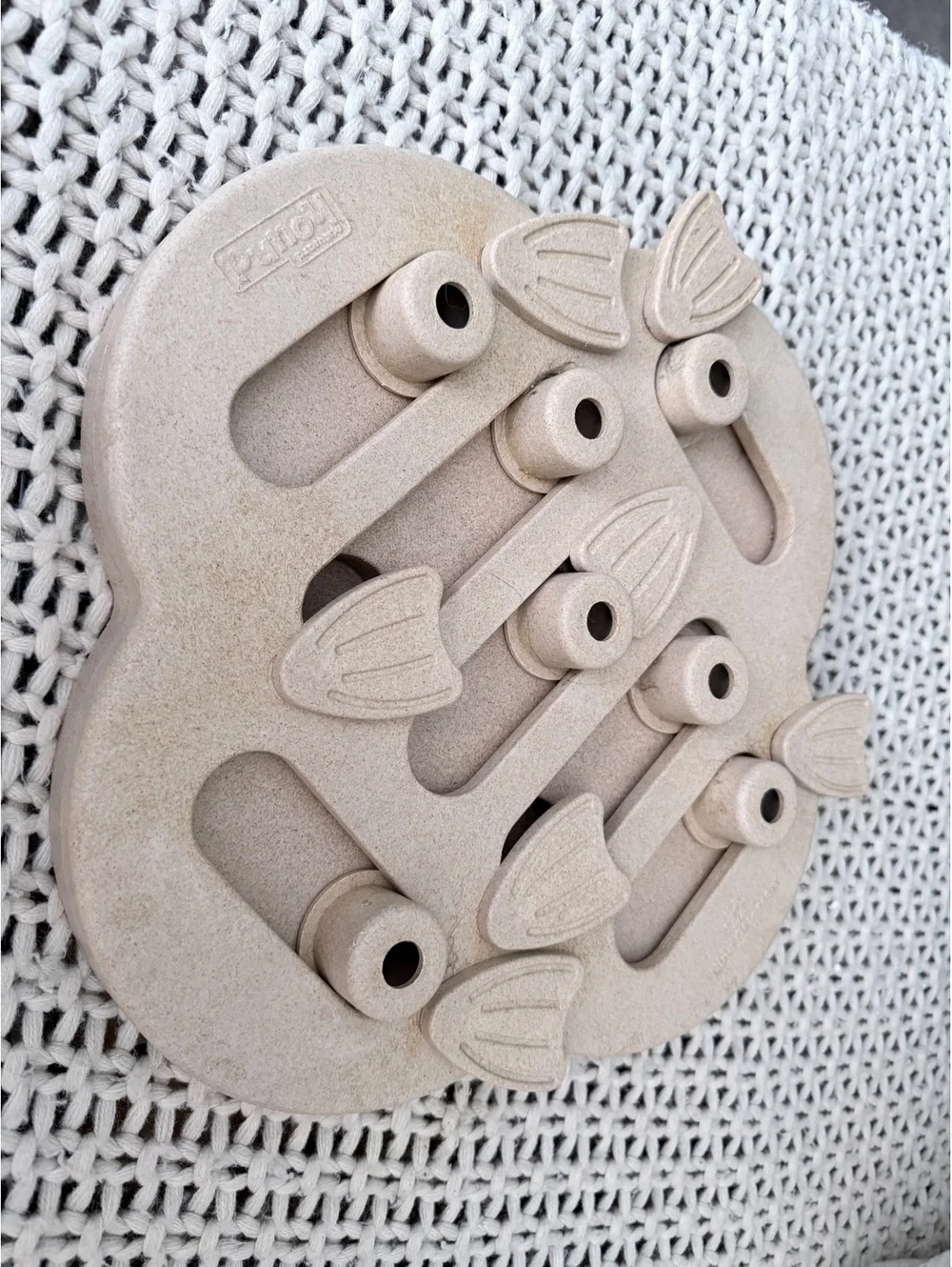 Beige Interactive Dog Treat Puzzle & Slow Feeder Toy